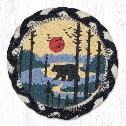 Bear Scene Braided Coasters - Set of 6