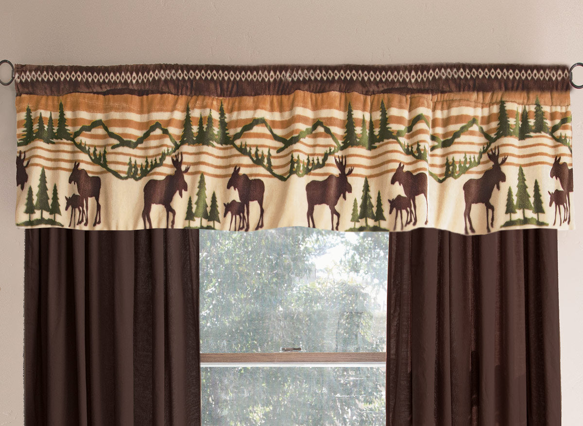 Mountain Wildlife Plush Valance - OVERSTOCK