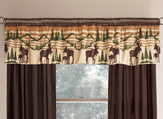 Mountain Wildlife Plush Valance - OVERSTOCK