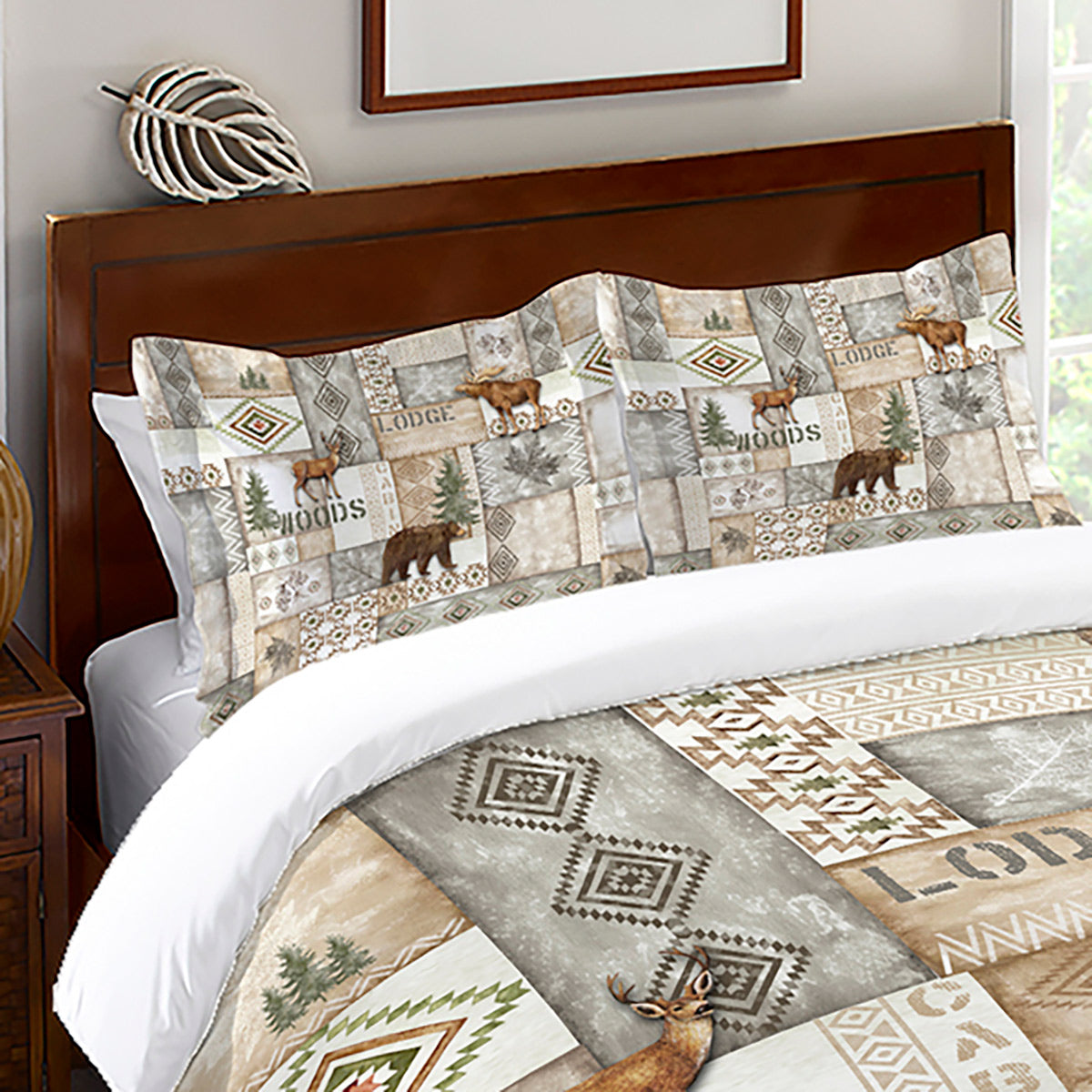 Woodland Trails Gray Standard Sham