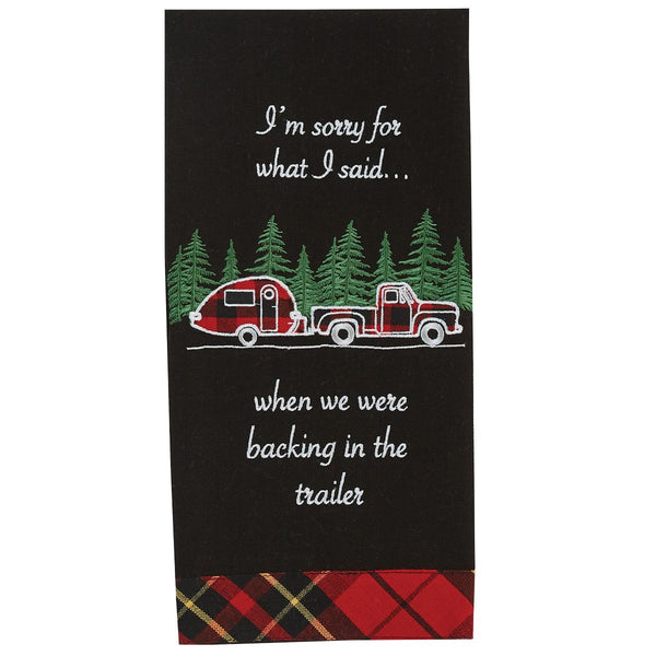Sorry Appliqued Dishtowels - Set of 6