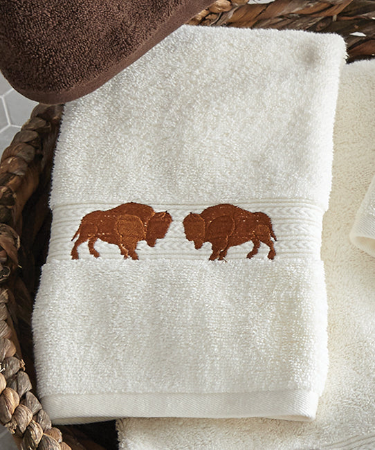 Buffalo Ridge Ivory Hand Towel - CLEARANCE