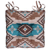 Mocha Turquoise Southwest Chair Pad