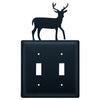Wrought Iron Deer Double Switch Cover - OUT OF STOCK UNTIL 07/18/2026