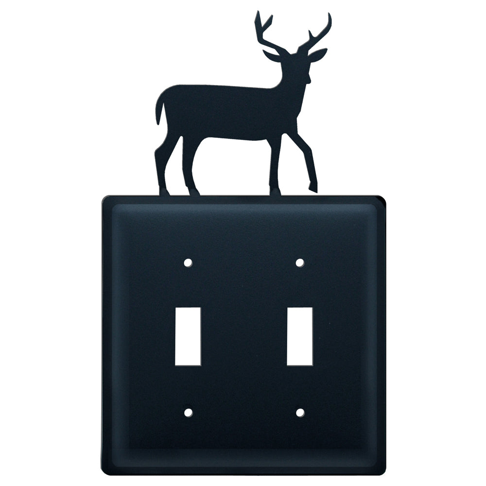 Wrought Iron Deer Double Switch Cover - OUT OF STOCK UNTIL 07/18/2026