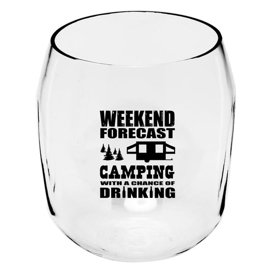 Weekend Forecast Wine Tumblers - Set of 4
