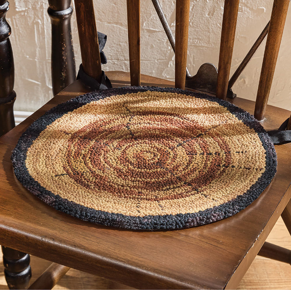 Log Slice Hooked Chair Pad