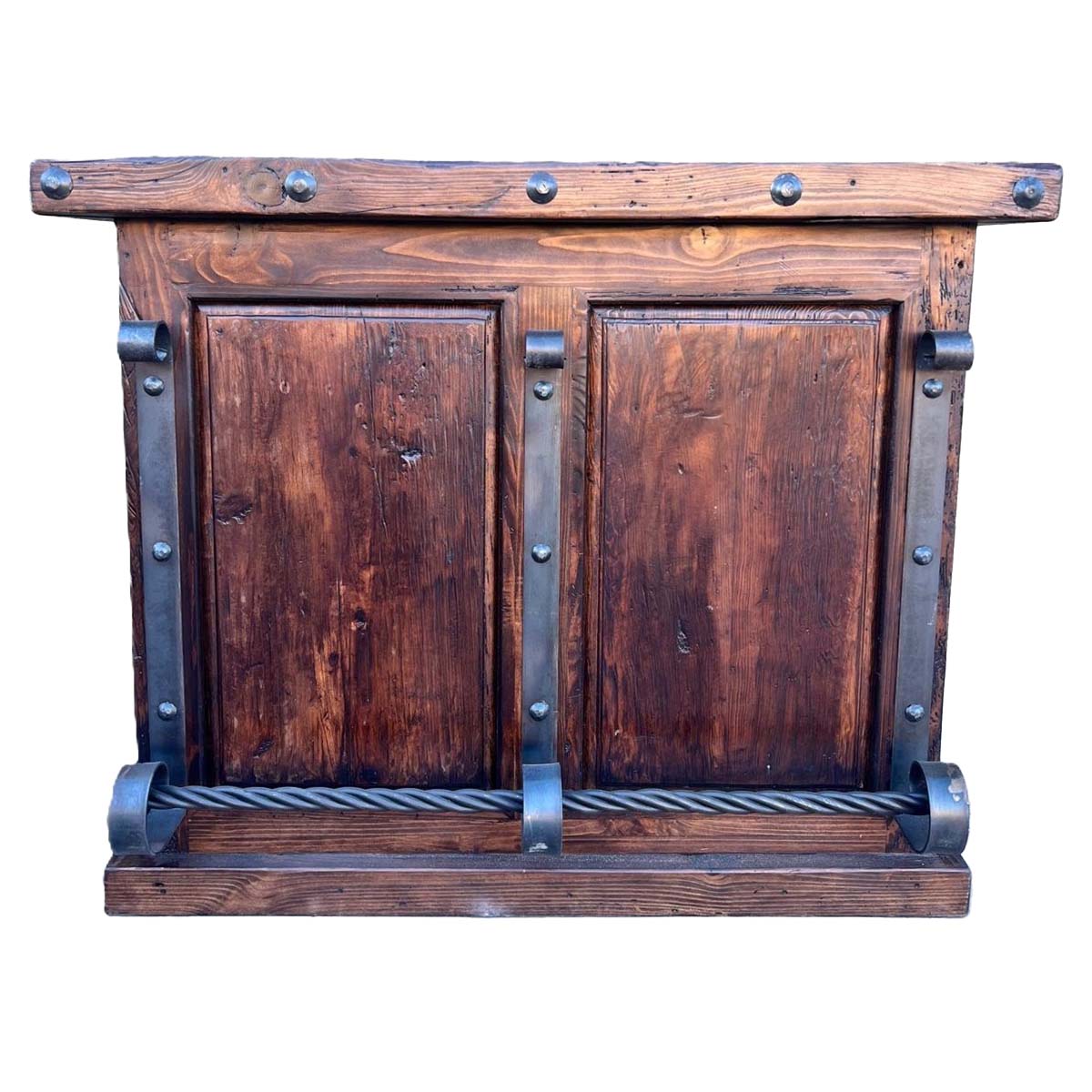 Artisan Studded Wood Bar