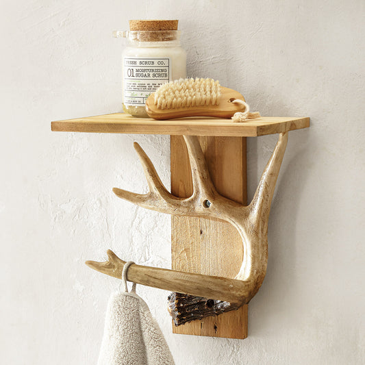 Antler Ridge Wall Shelf & Hook