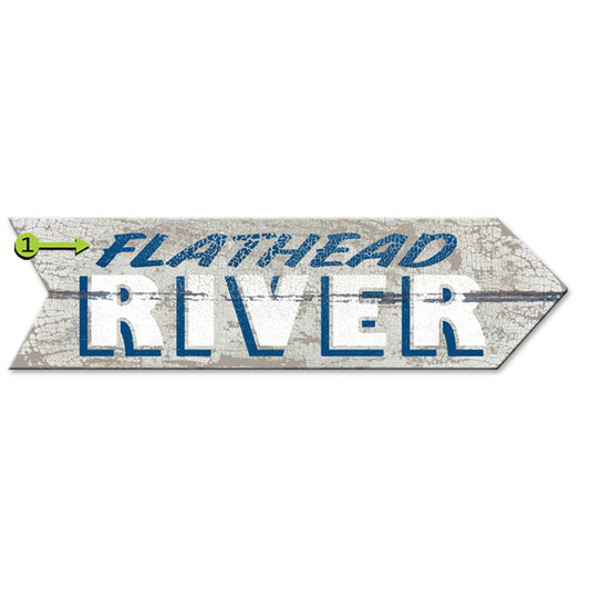 River Personalized Arrow Sign