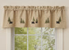 Black Bear Forest Lined Embroidered Valance