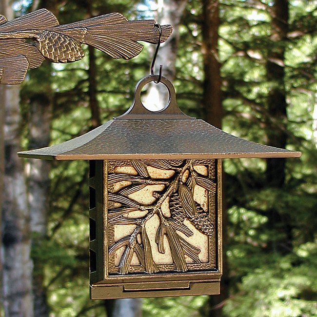 Pinecone Suet Bird Feeder - Verdigris