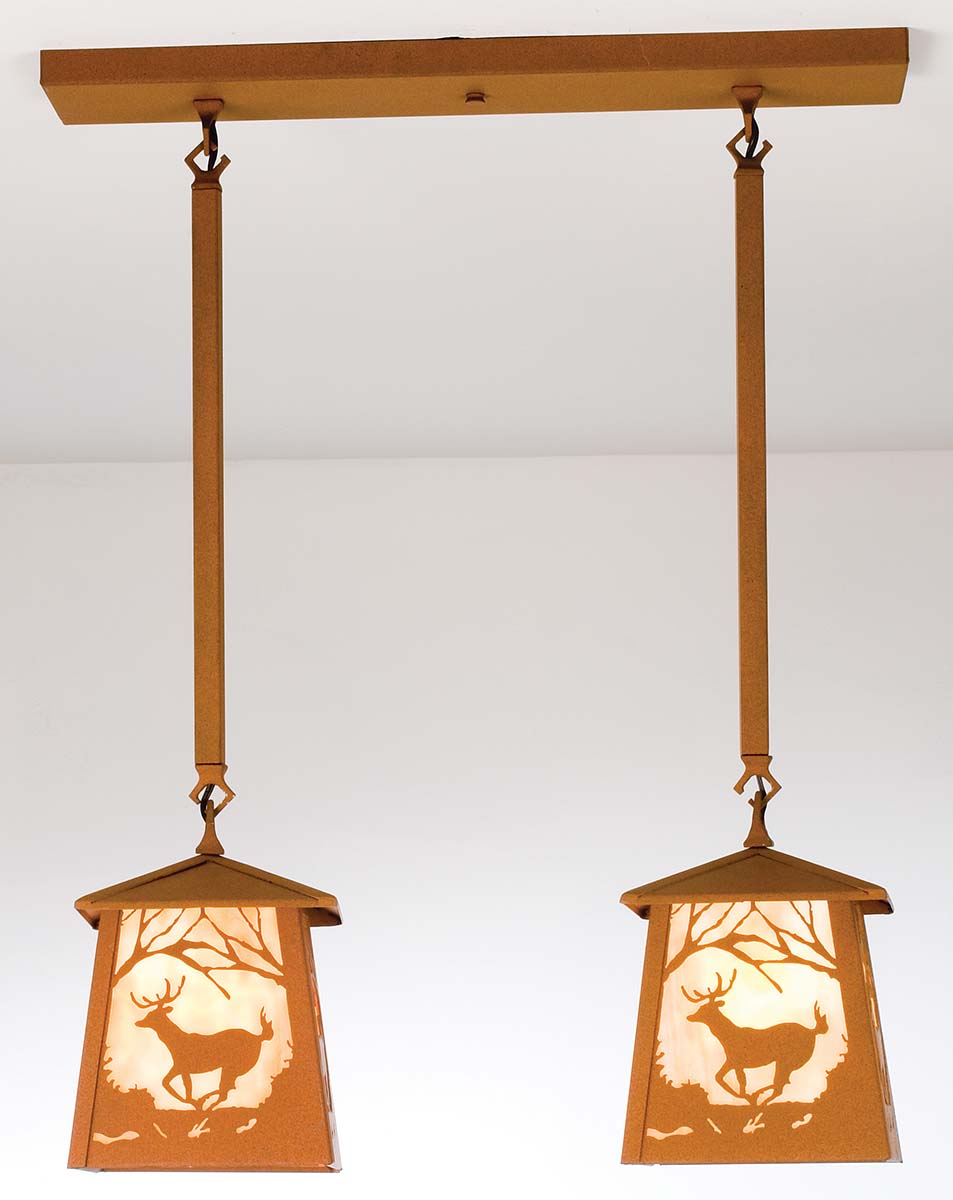 Sunrise Deer 2-Light Island Pendant