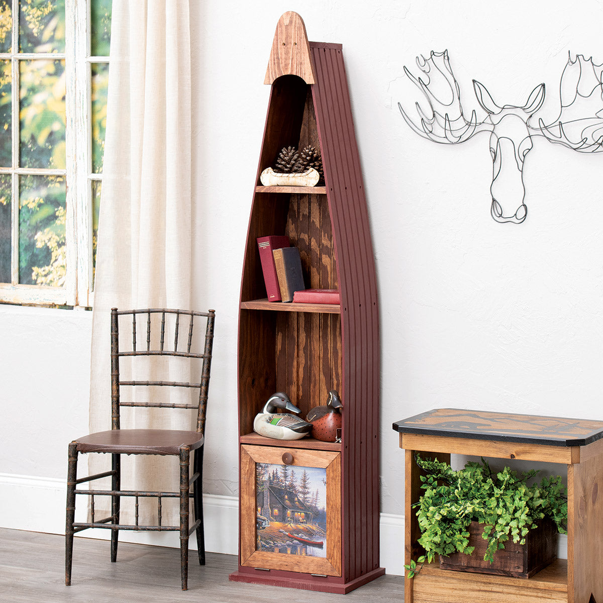 Lakeside Cabin Canoe Shelf