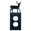 Wrought Iron Deer Single Outlet Cover