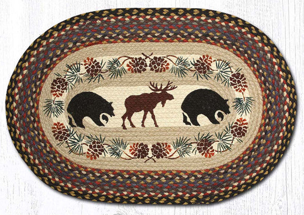 Moose & Bears Oval Rug