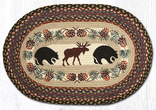 Moose & Bears Oval Rug
