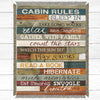 Cabin Rules Throw Blanket - Small
