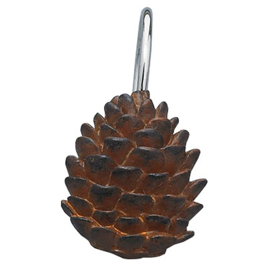 Pinecone Shower Curtain Hooks (Set of 12)