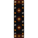 Diamond Creek Black & Tan Rug - 2 x 8