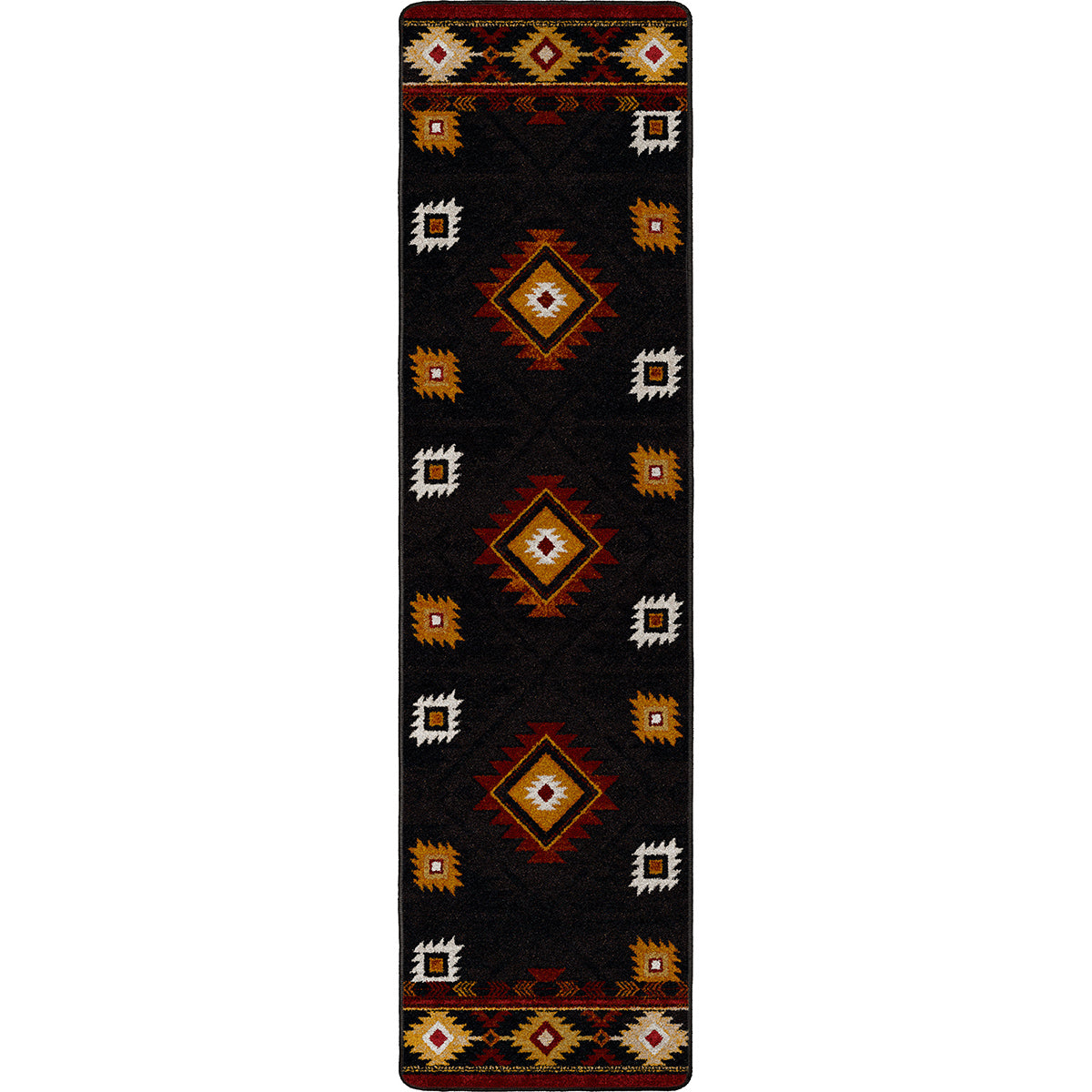 Diamond Creek Black & Tan Rug - 2 x 8