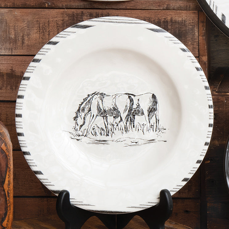 Cowboy Lifestyle Melamine Salad Plates - Set of 4
