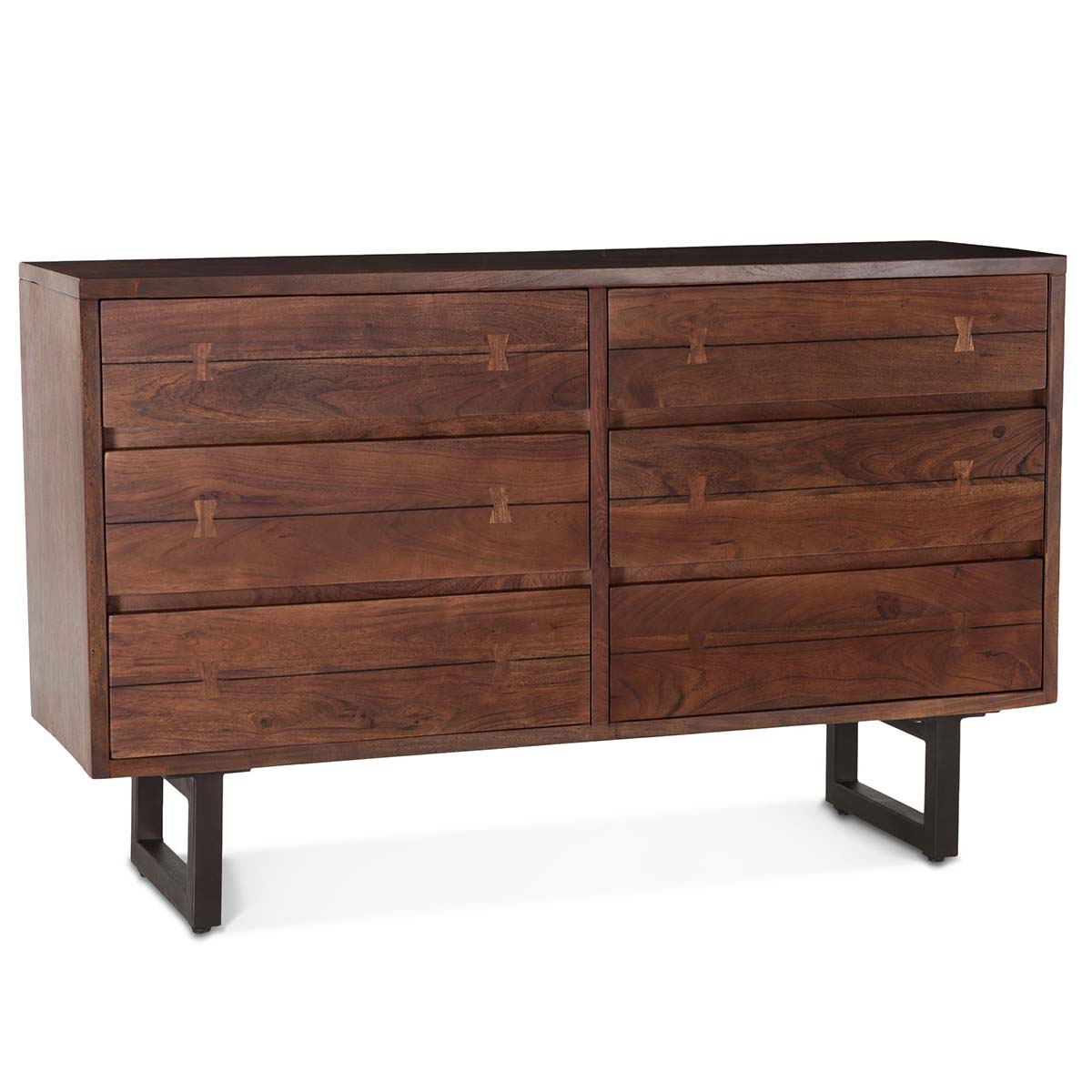 Andes Walnut 6 Drawer Dresser