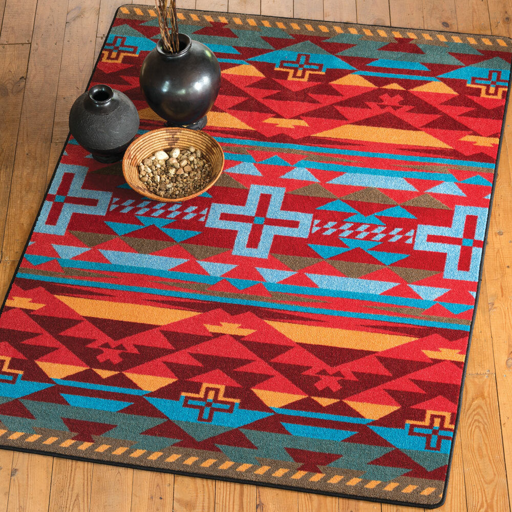 Rustic Cross Sunset Rug - 5 x 8
