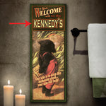 Personalized Bear Bathroom Wall Art - Small