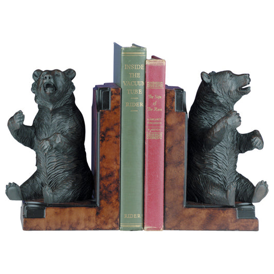 Sitting Bear Bookends - Bronze