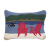 Loon Lake Chairs Hooked Wool Pillow - OUT OF STOCK UNTIL 07/03/2026