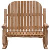 Unfinished Voyageur Two-Person Adirondack Rocking Chair