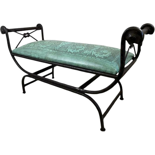 Double Vanity Bench - Colonial & Turquoise