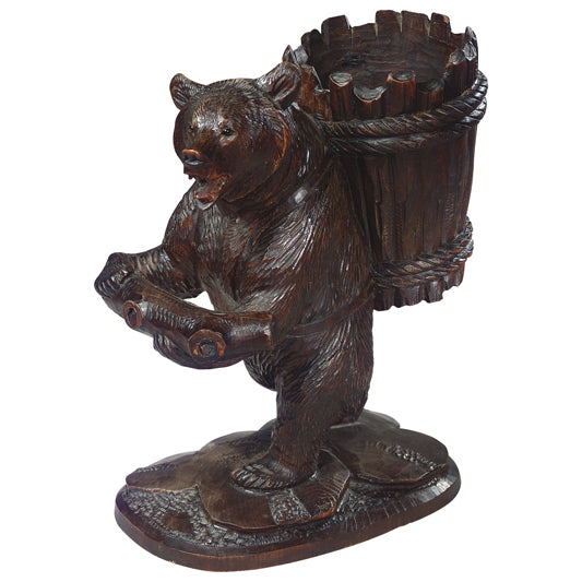 Pack Bear Black Forest Sculpture