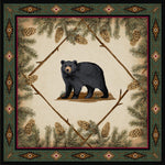 Curious Cub Black Bear Rug - 8 Ft. Square