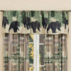 Black Bear Log Cabin Lined Valance