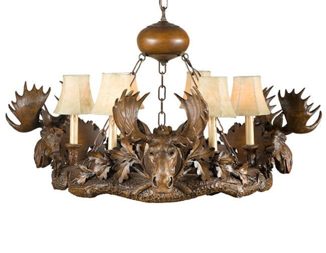 Black Forest Moose Chandelier