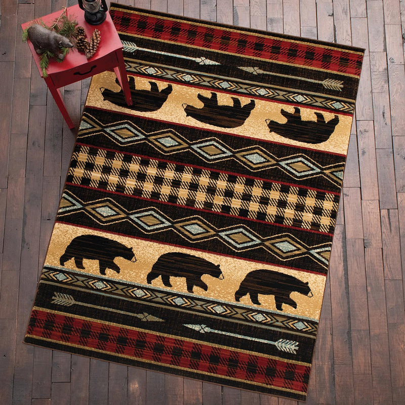 Bear Stroll Red Rug Collection