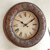 Western Tooled Leather Wall Clock - OUT OF STOCK UNTIL 06/20/2026