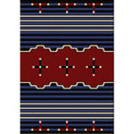 Big Chief Blue Rug - 4 x 6