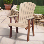 Beckett Fan Back Chair - Weatherwood & Brown