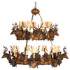 Small Stag Heads Two Tier Chandelier - Small