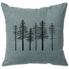 Trees Linen Pillow - Ocean