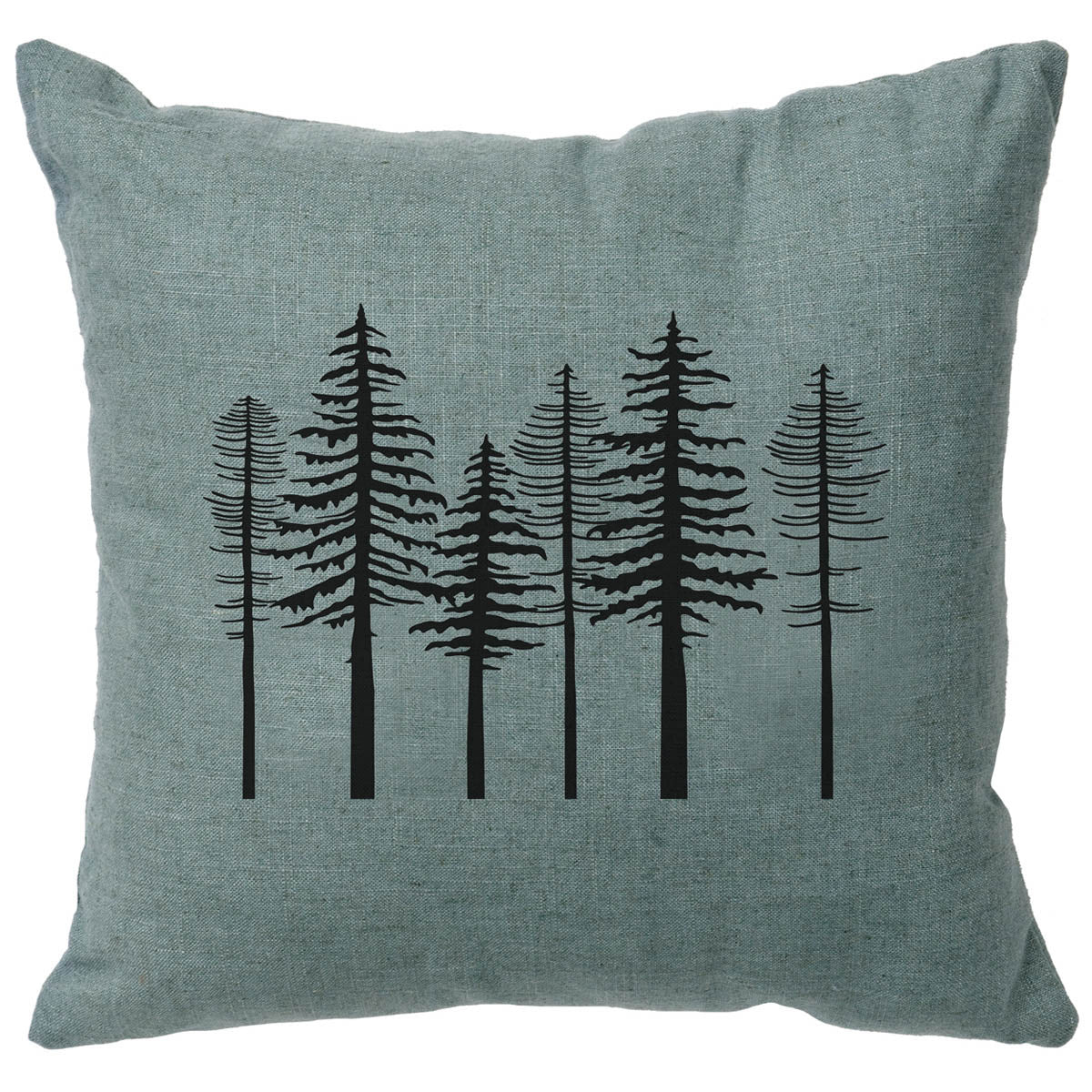 Trees Linen Pillow - Ocean