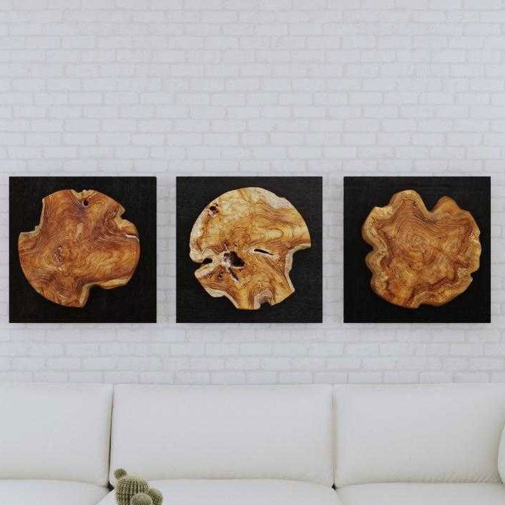 Kettering Wood Wall Art - Set of 3