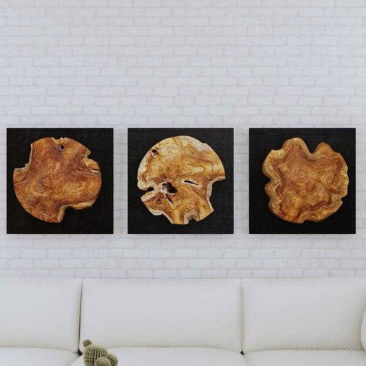 Kettering Wood Wall Art - Set of 3
