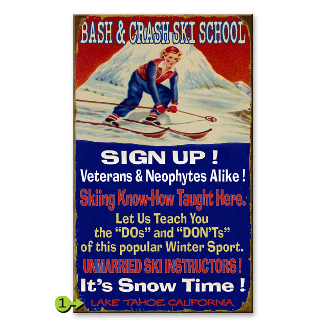 Ski School Sign 18 x 30