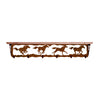 Wild Horses 42 Inch Pine Hook Shelf
