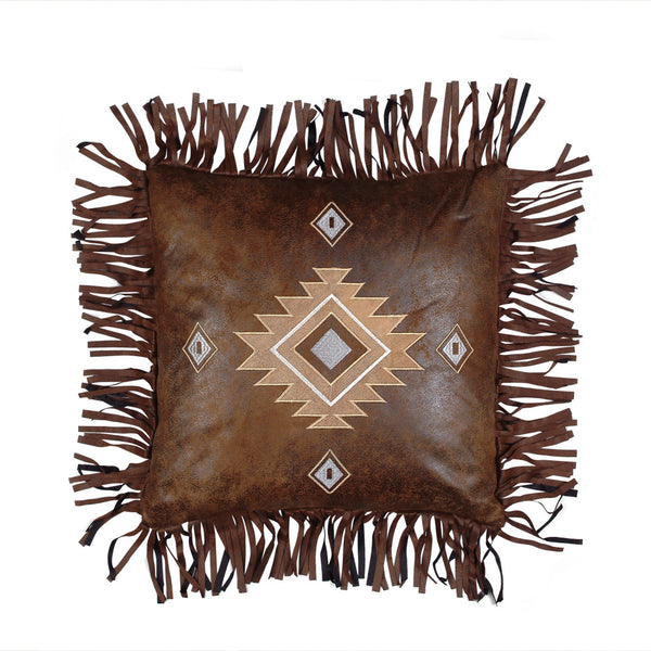 Fringed Diamond Pillow