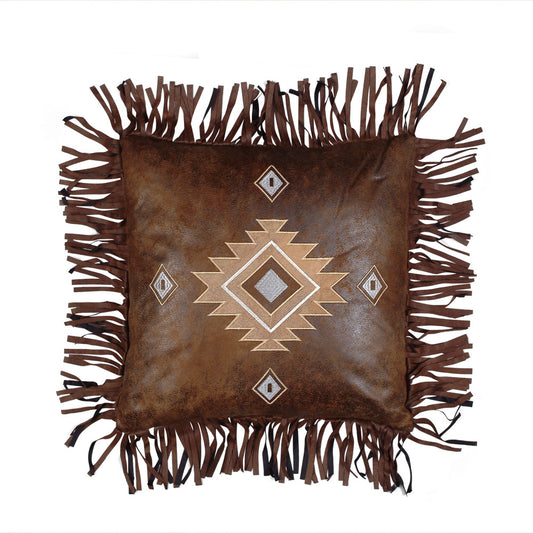 Fringed Diamond Pillow